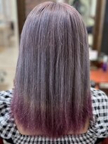 ヘアークリアー 春日部 ピンク系グラデーション/巻いて素敵に変身/派手髪オシャレ