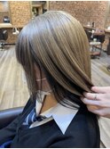 ホワイトベージュ×ラベンダー