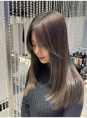 ロングレイヤー　髪質改善　 前髪なし　小顔ヘア　ブリーチなし