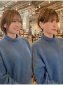 大人綺麗な小顔襟足スッキリショートボブ　30代40代50代