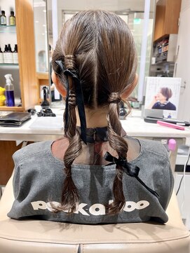 ピークアブー アヴェダ ギンザシックス(PEEK-A-BOO AVEDA GINZASIX) タイトヘアアレンジ　編みおろしヘアセット　お呼ばれヘア結婚式