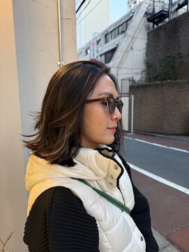 スタン 渋谷(Stam) ナチュラルブロンドウルフカット冬カラー透明感ブリーチ渋谷駅