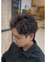 メンズギフト(men's GIFT)&nbsp;ツーブロックツイストスパイラルパーマメンズマッシュウルフ