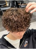 プードルパーマ×ブラウンカラー　京都四条河原町