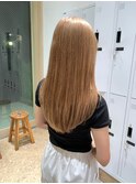 Say.ロングレイヤーホワイトグレージュミニウルフお団子ヘア