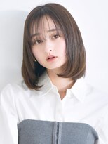 ラフィス ヘアー ピーチ 岡山店(La fith hair peach)&nbsp;【La fith】グレージュカラー×シースルーバング×Cカールボブ