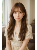 ナチュラル小顔前髪あり後れ毛サイドバング結べるボブくびれヘア