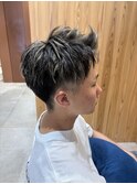 短髪×ハイライト
