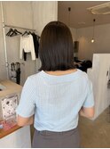 ◎結べる切りっぱなしボブ×大人ボブで前髪なしも似合う