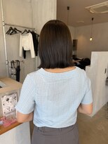 シェル 津山の手店(shel)&nbsp;◎結べる切りっぱなしボブ×大人ボブで前髪なしも似合う
