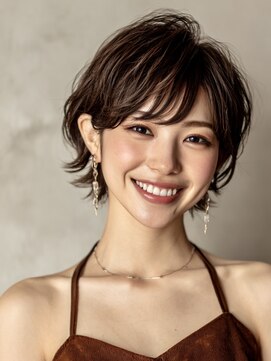 ヒマル 学芸大学(Himaru) 大人女性/ヘアセット黒髪/ボブルフ/ネビージュ/小顔/ショート