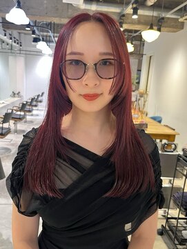 キャロルガーデンズ ボコカ 表参道(Carroll Gardens bococa) 【kacho】チェリーレッド　ステップカット