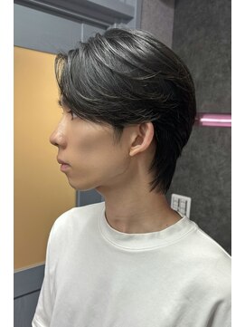 メンズサロン スライバイリアオオサカ(Sly By Ria OSAKA) ～毛流れセンターパートウルフ～【大阪】【梅田】