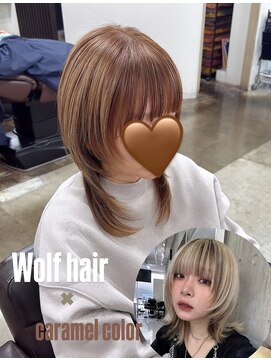 スウィート スウィート Sweet ウルフカット×白髪ぼかしカラー