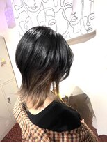 ヘアー ルシア(hair lucia)&nbsp;ウルフボブ × インナー　ミルクティーベージュ