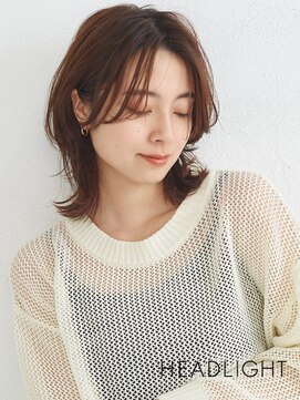レイグロー バイ ヘッドライト 勝田昭和通り店(RAYGLOW by HEADLIGHT) 小顔魅せミディアムレイヤーくびれ韓国前髪イメチェン似合わせ