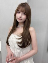 プリアバイポプルス 渋谷(pria by popls)&nbsp;ミディアムレイヤーハッシュカット顔周りレイヤーカット韓国ヘア