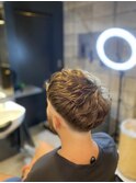 MEN’S HAIR/リバースセンターパート/ニュアンスパーマ
