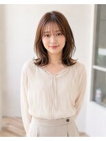 バグズ ヘアデザイン 桔梗が丘店(Baguz HAIR DESIGN) くびれミディ×レイヤー×透け感シアーブラウン