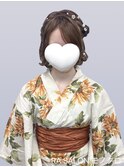 【浴衣着付け ヘアメ】サイドお団子