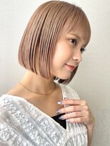 サンド ミュウ 横浜店(sand mieu)&nbsp;【2027トレンド】ぷつっとミニボブ×透明感ピンクベージュ☆