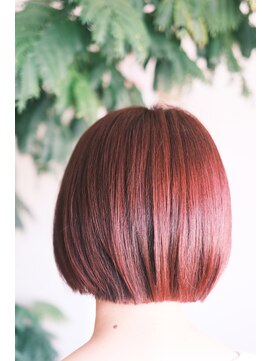 ジーン カットクラブ レディース(GENE CUTCLUB Lady's) ミニボブ×レッドブラウン