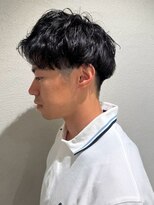 ジェコ ヴェール 祐天寺(gecko.vert)&nbsp;メンズマッシュウルフ/ツヤ質感/束感/黒髪/刈り上げ#祐天寺