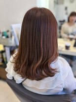 スタイルインデックス 新大塚店(STYLE INDEX)&nbsp;オレンジブラウン × ツヤ感セミロング
