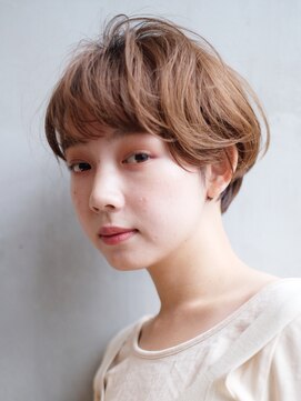 アルバム 銀座(ALBUM GINZA) ナチュラルショート_外ハネボブアッシュブラウン_27021