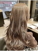 カーキアッシュ/抜け感ヘア/リバースカール/お客様ヘア☆