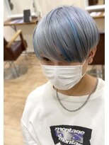 ループ(LOOP)&nbsp;メンズマッシュ／プラチナ／スカイブルー