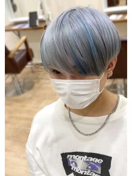 ループ(LOOP) メンズマッシュ/プラチナ/スカイブルー