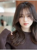韓国レイヤーカットくびれ巻きシースルーイメチェン小顔