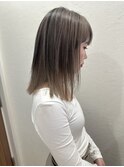 【ハイライト】透明感ミルクティーハイライトカラー