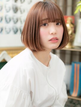 カバーヘア ブリス 上尾西口店(COVER HAIR bliss) シースルーバング切りっぱなしミディアムボブc6上尾20代30代40代