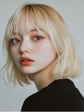 グラッジ 池袋(GLADGE) ブロンドボブ、ブリーチカラー