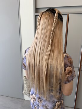 ローレンアオ(LOREN AO) くびれヘア/アプリコットオレンジ/ハイライトカラー/栄矢場