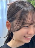 ◎小顔前髪顔まわり暗めカラーくびれロングミディアム