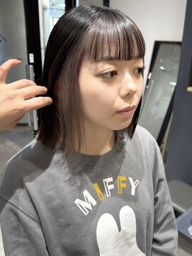 ラミエバイメルト 下北沢(lamie by melt) 花田/ボブ小顔インナーカラーブリーチ下北沢韓国レイヤーカット
