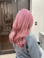 ユウル 横浜(juhl.) ピンクミルクティーベージュブリーチダブルカラーコーラルピンク