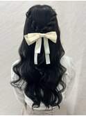 ハーフアップ/ヨシンモリ／韓国風／推し活/ヘアセット