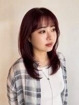 ナップヘアー(nap hair)&nbsp;艶感たっぷりのボルドーレッド