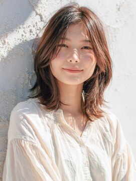 アニモフィオレンテ 春日部2号店(animo FIORENTE) +animo春日部+流しバング☆ベージュピンク☆ハッシュウルフe