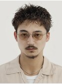 原宿メンズパーマルーズショートアクティブショートツイスパ緩め