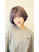 アジュール ヘアデザイン(Aju r hair design) ラベンダーグレージュ×愛らしいマッシュボブ☆