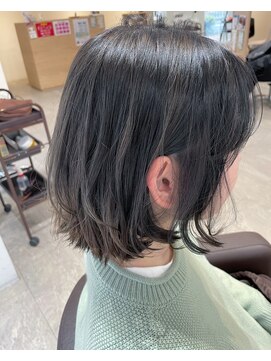 オレンジ 十三店(ORANGE) 切りっぱなしボブ×ブルーブラック