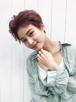 アイティー バイ アルバム 中野店(IT by ALBUM)&nbsp;アップバング_ショートパーマホワイトアッシュ_58022