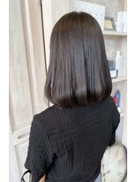 キャアリー(Caary)&nbsp;福山市美容室Caary人気 さらつや ぱつっと前下がりボブ