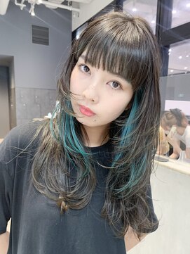 アルバム 銀座(ALBUM GINZA) インナーカラーグリーン_ショコラベージュボブルフベビー_28688