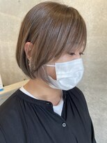 スーリール 南大分店(Sourire) インナーグレージュ×丸ショートボブ